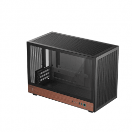 Deepcool CH260 WOOD BLACK [MATX,0FAN,PSUATX150MM] - USBC 